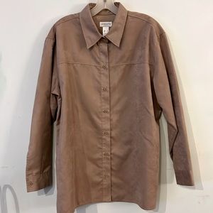 Liz Claiborne Liz Sport Long Shirt Blouse Sz Lg